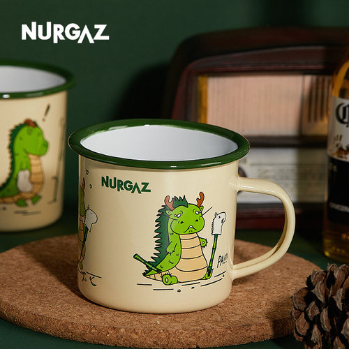 nurgaz露营杯搪瓷杯烧水杯
