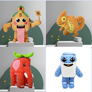 跨境新品STEAL A BRAINROT roblox 像素青蛙毛绒玩具