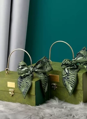 礼盒空盒长方形礼物盒生日香水口红包装盒绿色结婚盒子伴郎礼品盒