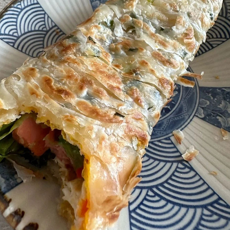 【手撕手抓饼】椒叶手抓饼美味可口手撕手抓饼手工手抓饼奶香饼
