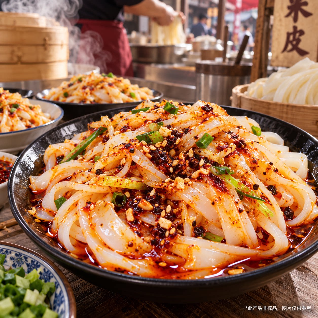 【【即食小吃】】汉中米皮美味正宗香辣细米皮开袋即食营养大份量