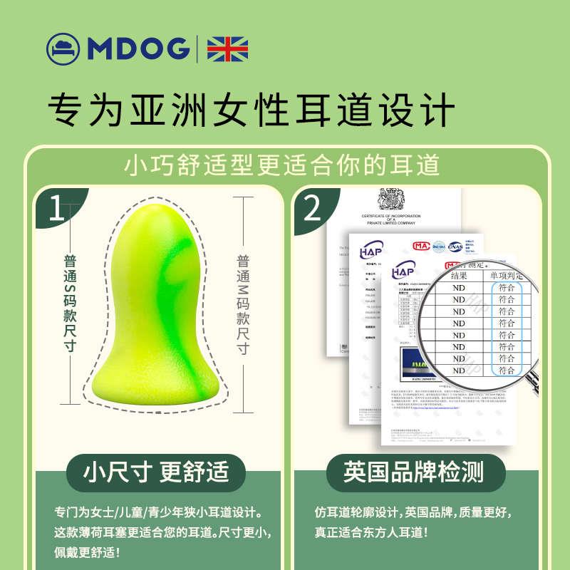 薄荷耳塞防噪睡眠宿舍超级隔音降噪静音睡觉防吵学习专用神器MDOG