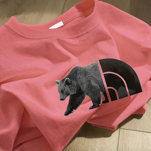 T恤 百搭男女休闲印花短袖 品牌折扣 外贸专柜海外撤回重磅纯棉新款