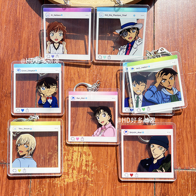 柯南周边透卡双面夹层挂件买5免1