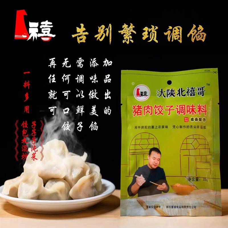 【10袋】陕北禧哥猪肉饺子调味料陕北禧哥饺子调味料调馅料,粮油调味/速食/干货/烘焙,复合食品调味剂,淘宝优惠券,粉丝福利购,淘宝优惠卷