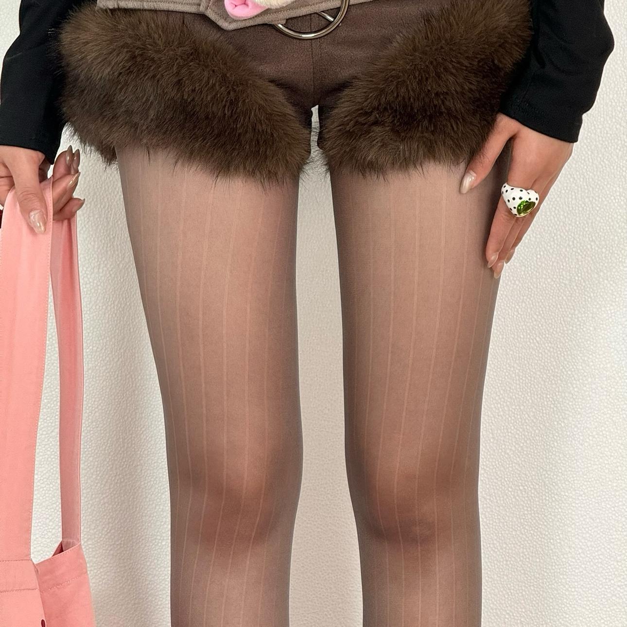 BON竖线宽条miu风暗纹御姐风丝袜