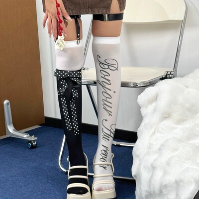 涩谷辣妹y2k少女叠穿袜子