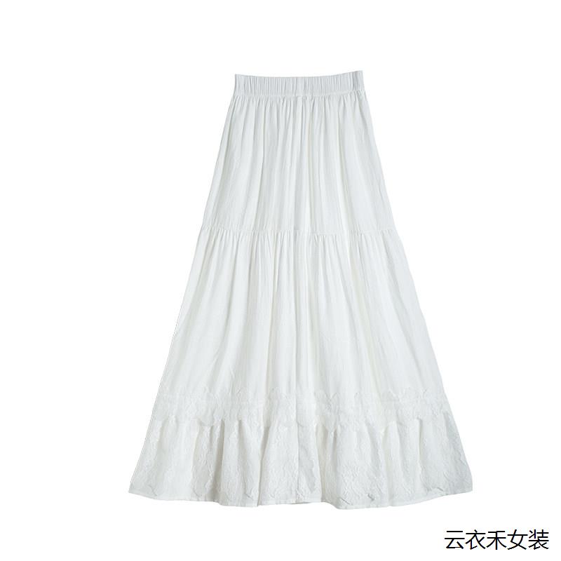 白色蕾丝蛋糕裙女夏季202