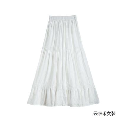白色蕾丝蛋糕裙女夏季202