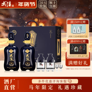 酒厂直营】武陵酒中酱53度500ml*2瓶马年礼盒酱香型白酒年货送礼