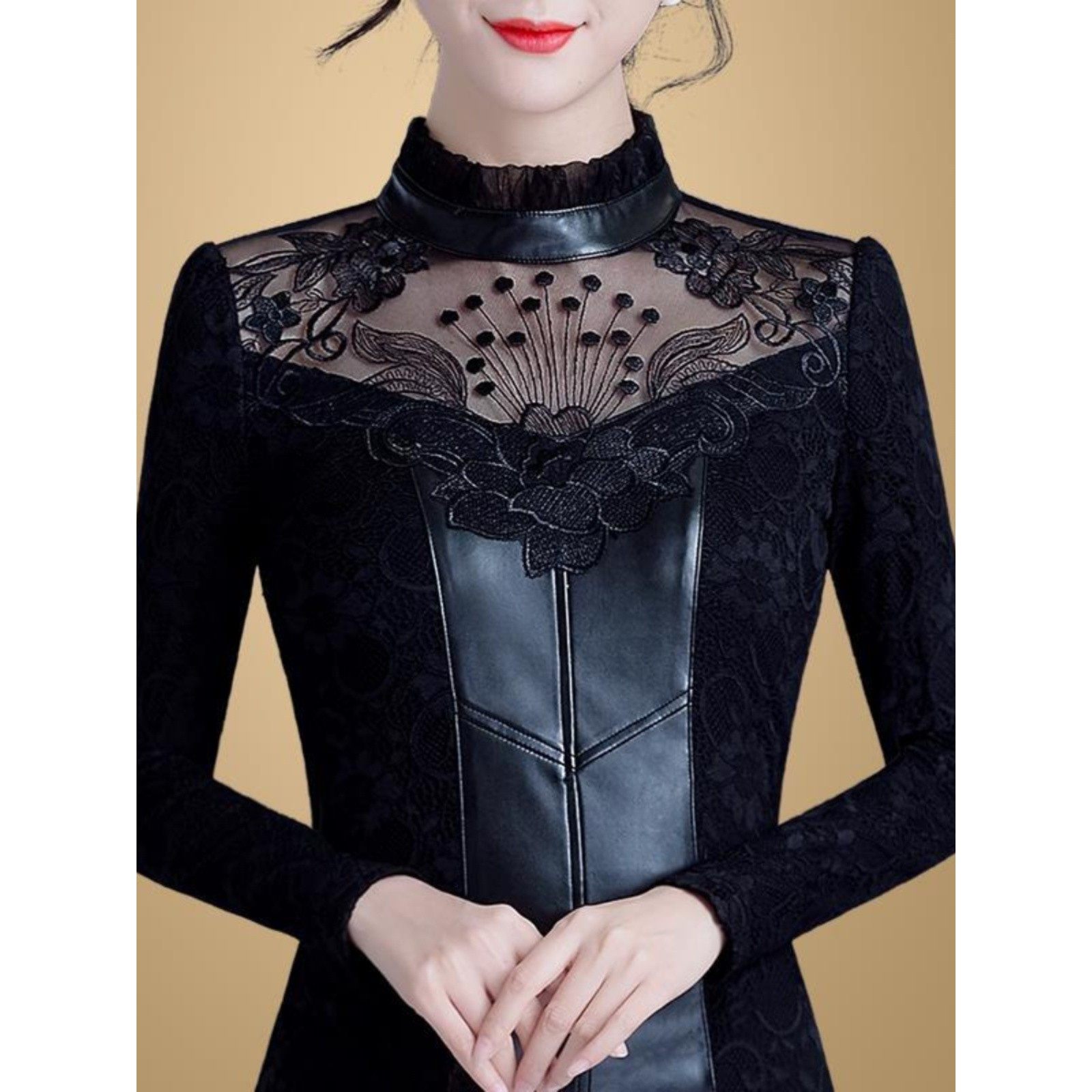 加绒加厚PU皮打底衫女秋冬洋气内搭小衫2025秋冬新款女士保暖上衣,女装/女士精品,羊绒衫,淘宝优惠券,粉丝福利购,淘宝优惠卷