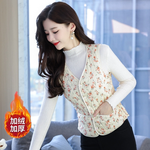 秋冬羽绒棉马甲女2025新款轻薄修身v领背心加绒加厚坎肩贴身内胆
