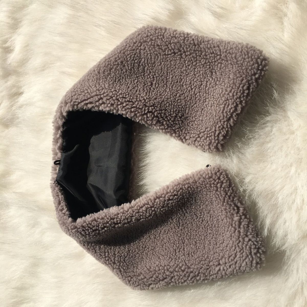 秋冬季百搭时尚灰色羊羔毛棉袄领