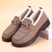 2025冬季 外穿便鞋 新款 高品质加厚女棉鞋 厚底棉鞋 毛毛鞋 母亲 棉靴