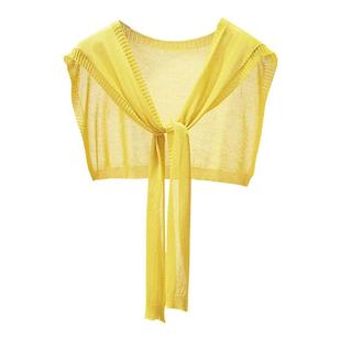 夏季 配饰 防晒领子搭肩小披肩外搭冰丝针织百搭打结围巾女护颈薄款