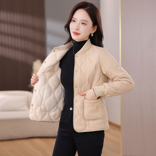 羽绒棉服女士加绒加厚内胆棉衣