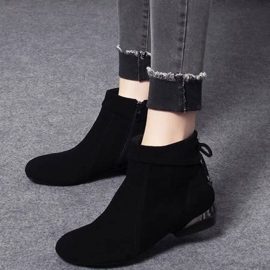 磨砂皮毛毛小短靴时尚圆头低跟仿水貂毛加绒保暖棉靴冬季时装女靴,女鞋,时装靴,淘宝优惠券,粉丝福利购,淘宝优惠卷