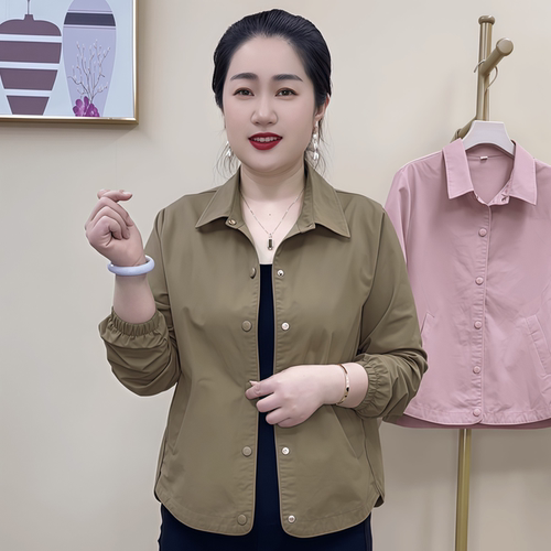 中年妈装薄款外套女秋季季