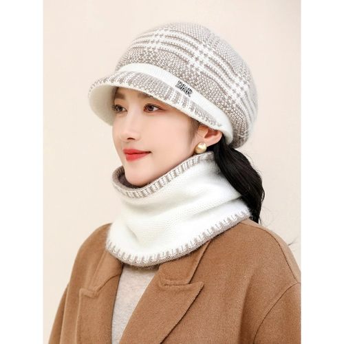 护耳老太太帽针织帽冬季妈妈帽