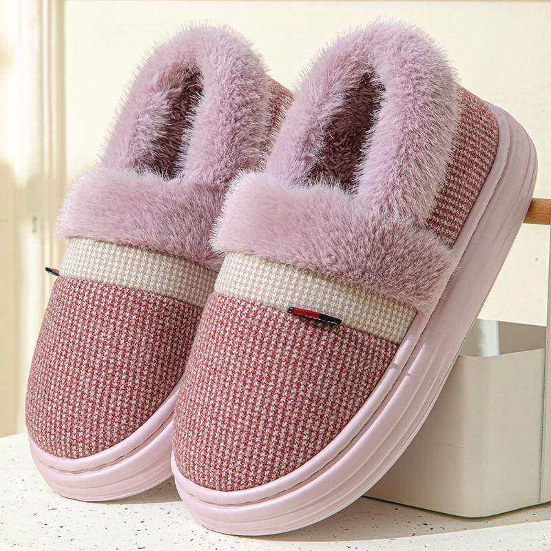 厚底包跟毛毛棉鞋冬季保暖防滑棉拖鞋情侣款套脚外穿加宽休闲男士,女鞋,棉鞋,淘宝优惠券,粉丝福利购,淘宝优惠卷