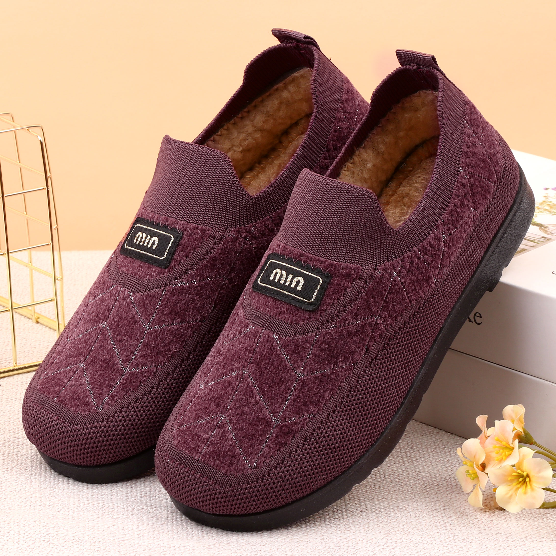 老北京布鞋女棉鞋冬季加绒保暖