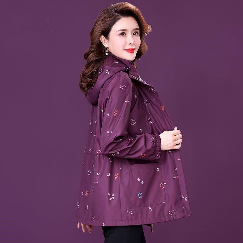 有里布中年妈妈风衣女2024年秋季新款连帽收腰休闲短款阔太太外套,女装/女士精品,短外套,淘宝优惠券,粉丝福利购,淘宝优惠卷