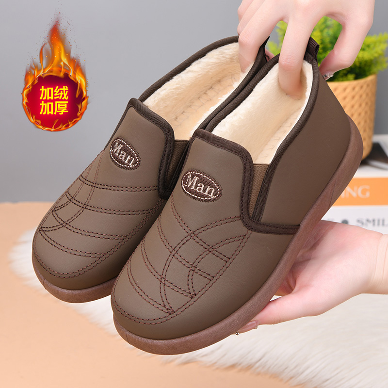 冬防寒休闲棉一脚蹬中老年