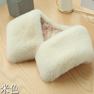 仿獭兔毛假领加厚毛领子装饰皮草大衣气质圆领多功能单买通用百搭