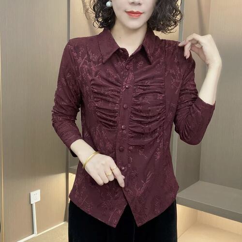 大码秋季新款高端衬衫女修
