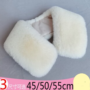 仿獭兔毛毛领子单卖皮草羽绒服呢大衣棉衣假毛领单买冬男女通用