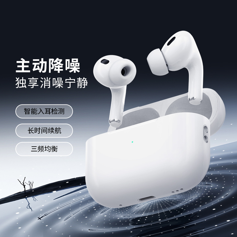 ZGA蓝牙耳机2023新款华强北旗舰正品降噪五代pro2适用苹果iphone