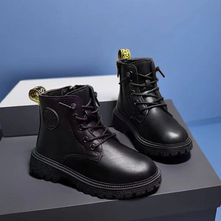 清仓捡漏不包售后冬季加绒不加绒马丁靴男童鞋底儿童短皮靴