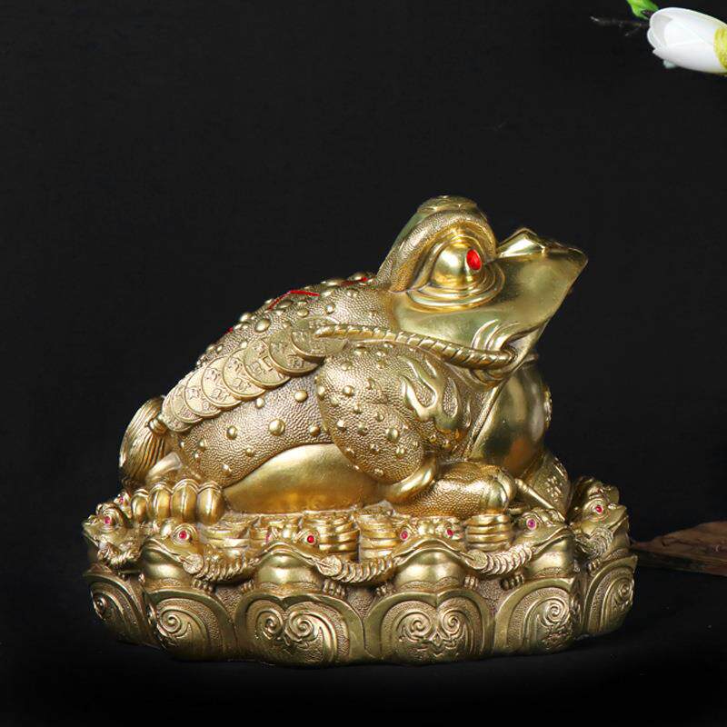 铜三足金蟾摆件蟾王金蟾蟾蜍工艺品居家装饰摆件