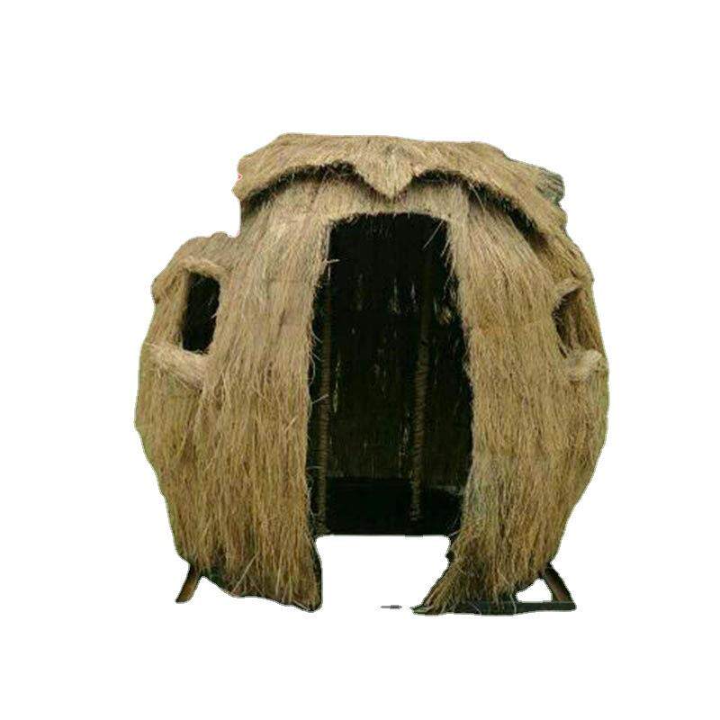 稻草工艺品卡通动物造型农耕人物粮仓收手工编织稻草艺术节厂