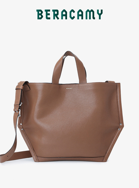 BERACAMY苝佧Split托特包女羊皮斜挎包大容量单肩手提通勤包小众
