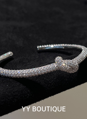 CELI风打结满钻手镯超闪时尚轻奢