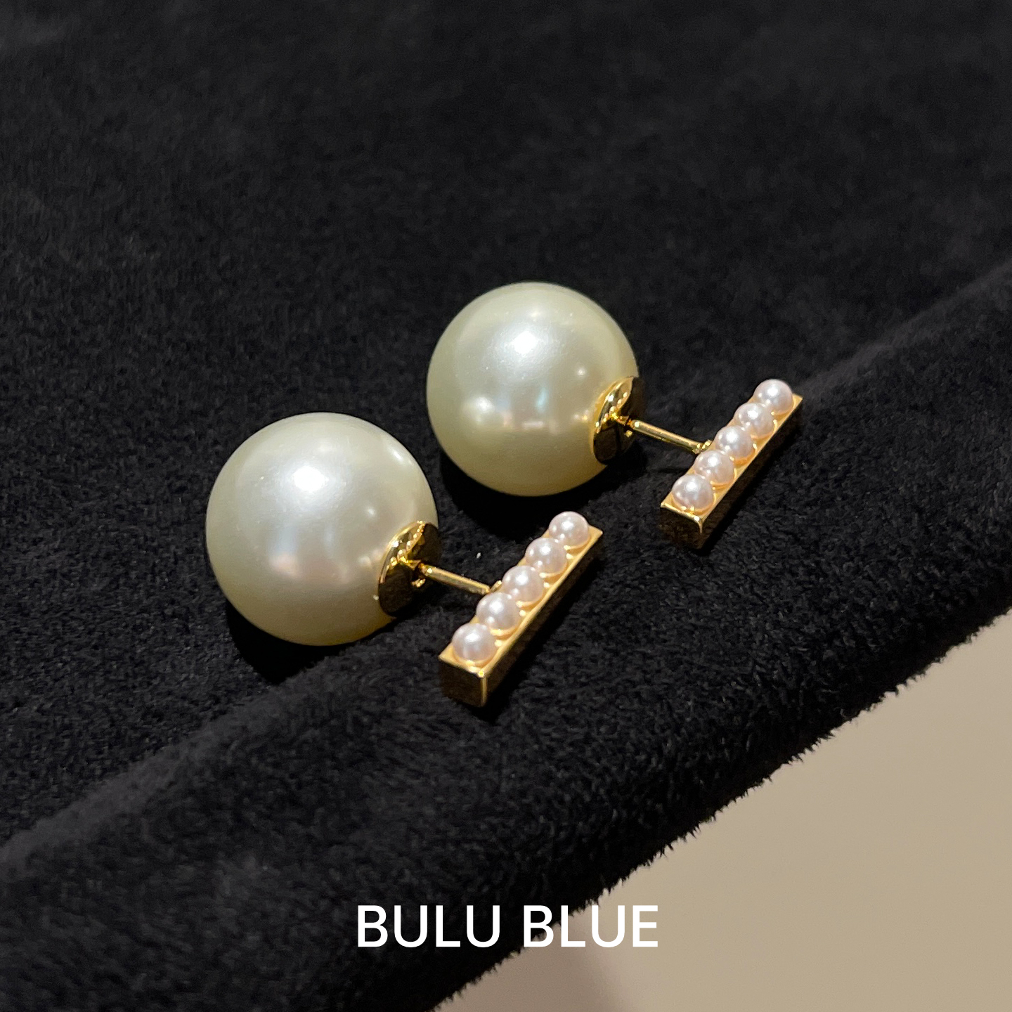 平衡木珍珠耳钉celi风耳饰气质