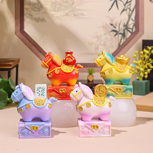 新款小马福福玉玺印章创意树脂家居装饰品摆件生日礼物书店伴手礼