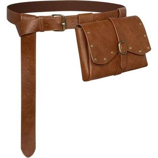 亚马逊TEMU新款 PU皮手机零钱配饰包 蒸汽朋克复古风重工腰包