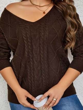 fat women sweater plus size winter pullover tops 大码女装