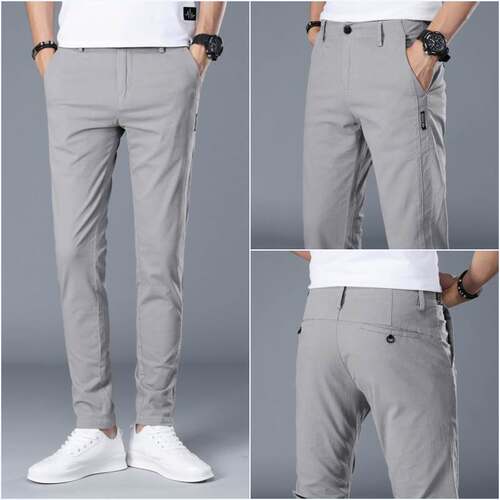 casual cotton trousers khaki men chino straight pants休闲裤
