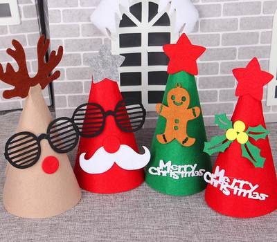 Christmas Hat Children's Handmade Creative DIY Paper Hat帽子