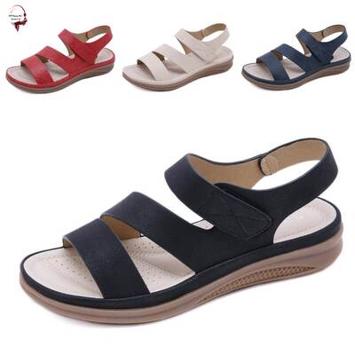 big size summer shoes women flat sandals 41 42 防滑大码凉鞋