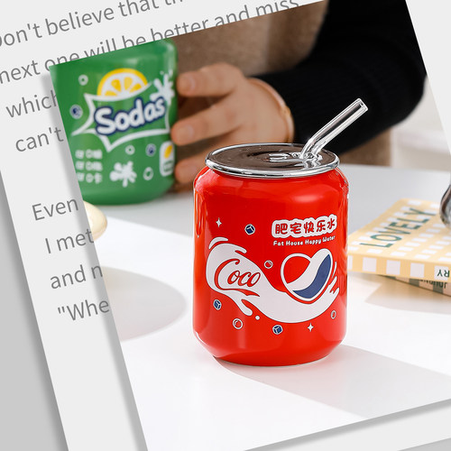网红创意可乐罐马克杯可爱个性水杯潮流杯子送闺蜜生日礼物饮料杯