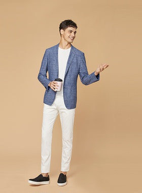 【商场同款】Lavico/朗维高简约修身休闲西服经典绅士单西外套男