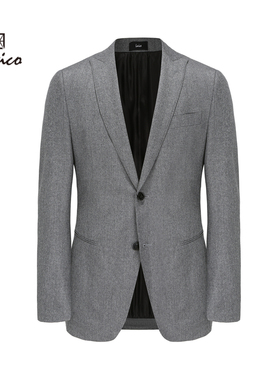 【商场同款】Lavico/朗维高男士商务正装西服灰色绒面通勤职业装