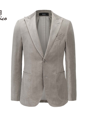 【商场同款】Lavico/朗维高男士休闲时尚浅灰色西服男外套都市