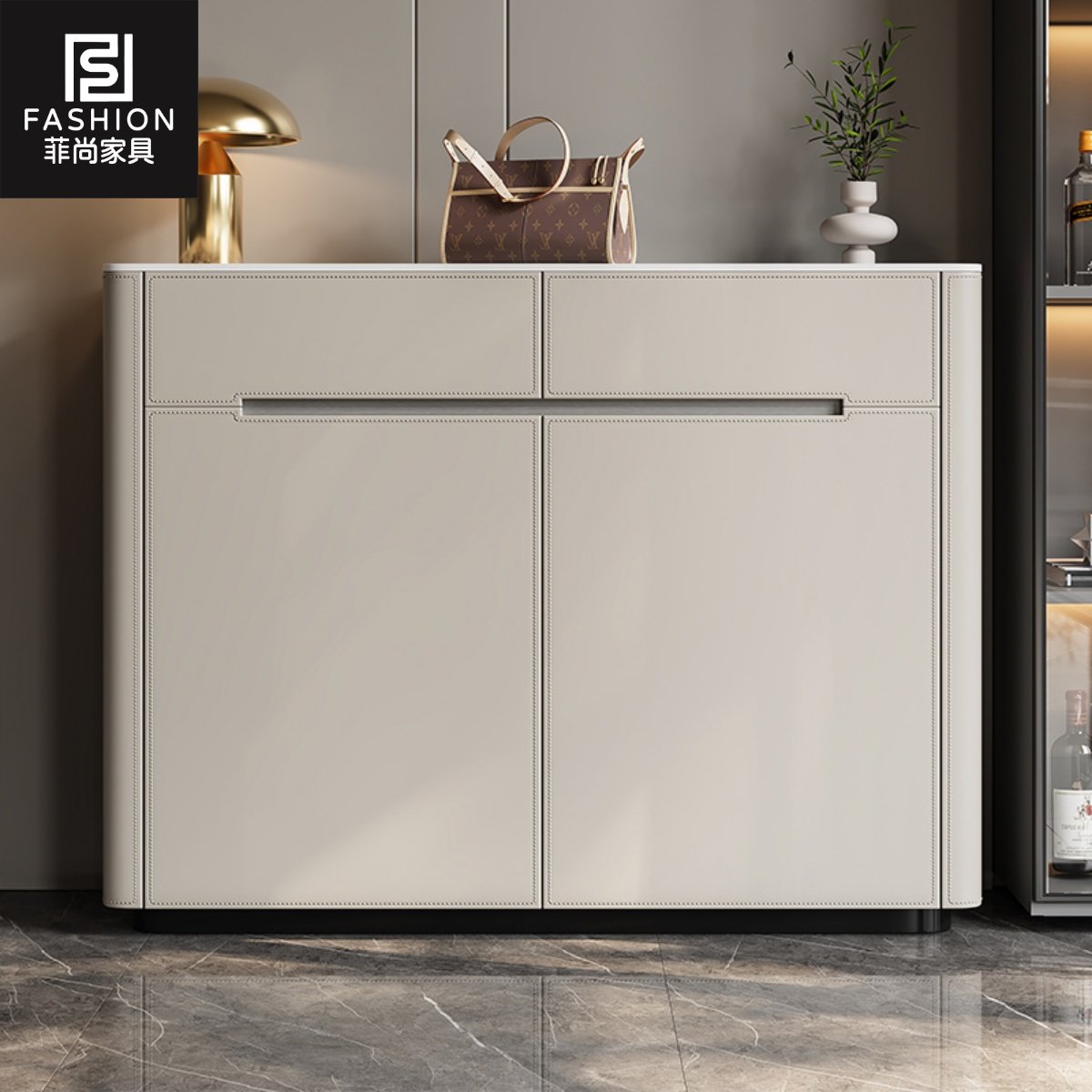 极简鞋柜现代家用入户门口玄关柜门厅隔断柜靠墙实木马鞍皮簿鞋柜,住宅家具,鞋柜,淘宝优惠券,粉丝福利购,淘宝优惠卷