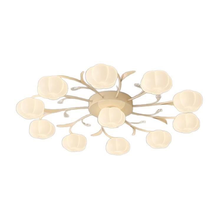 奶油风客厅主灯家用大厅灯具简约现代棉花灯2024新款全光谱吸顶灯