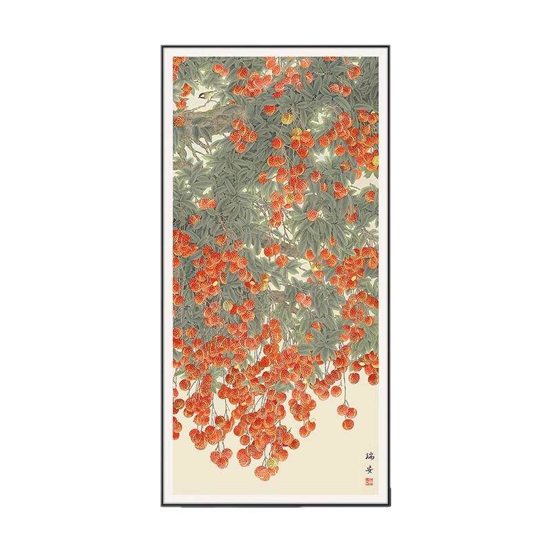 新中式入户玄关装饰画高档酒店别墅会所走廊巨幅挂画现代简约壁画